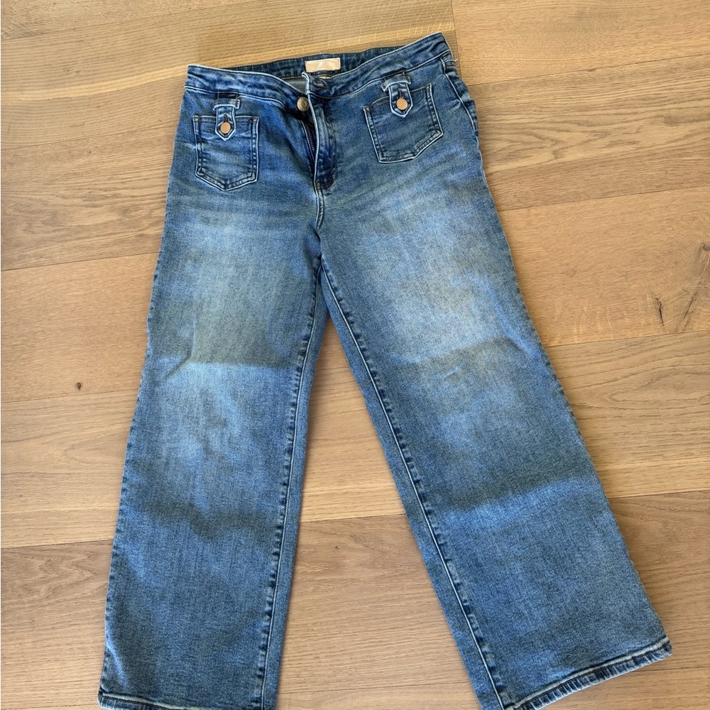 Kut from the Kloth Dark Blue Wide Leg Jeans